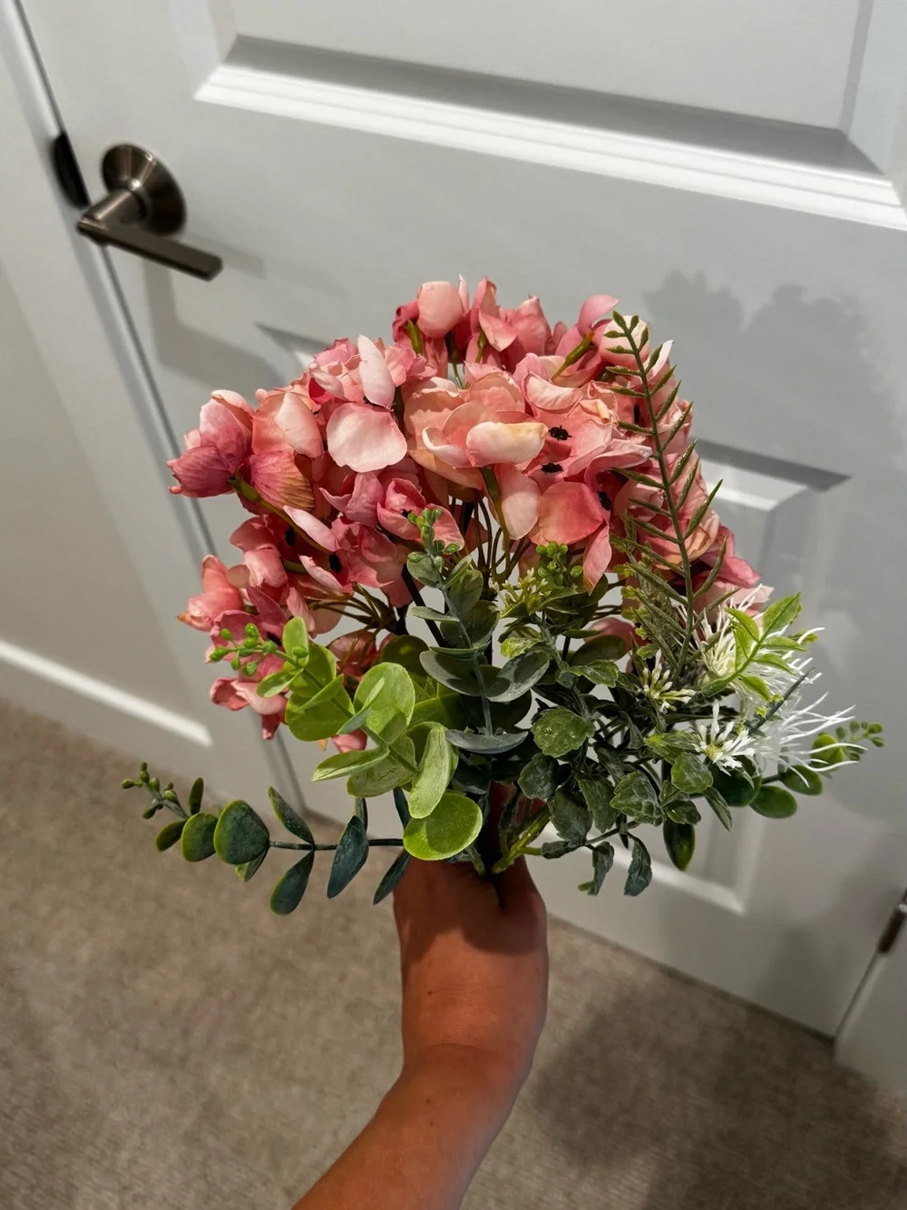 Bundle of Faux Hydrangea, Greens